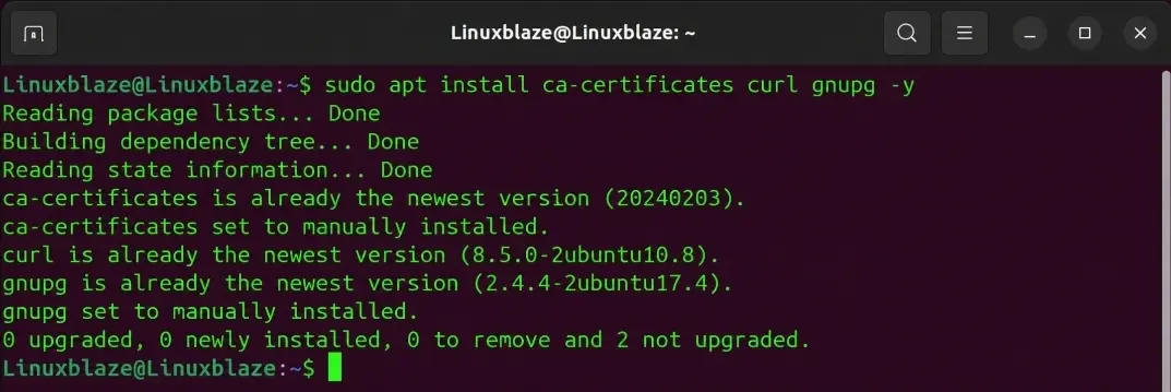 install ca-certificate linuxblaze